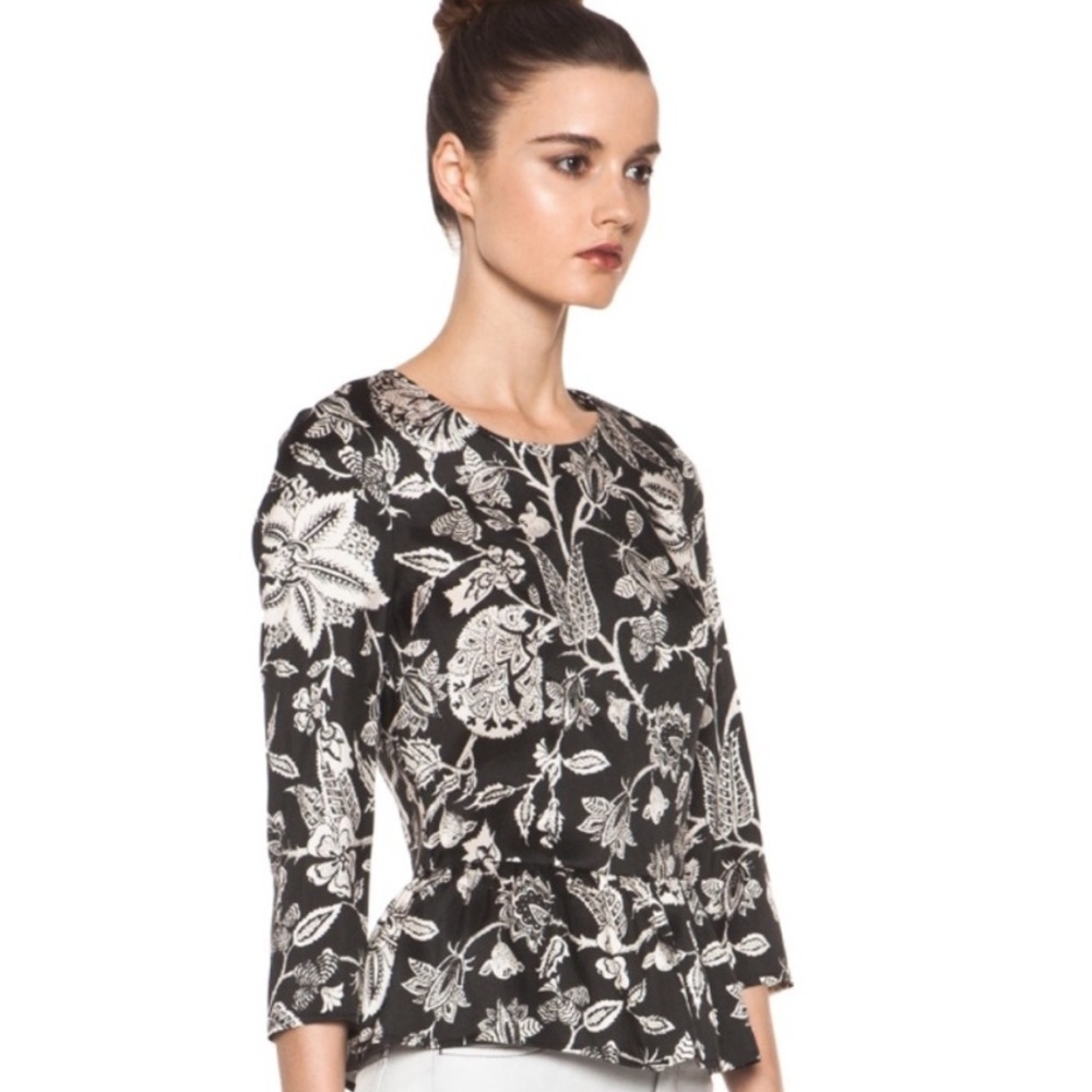 Isabel Marant Black and White Floral Blouse